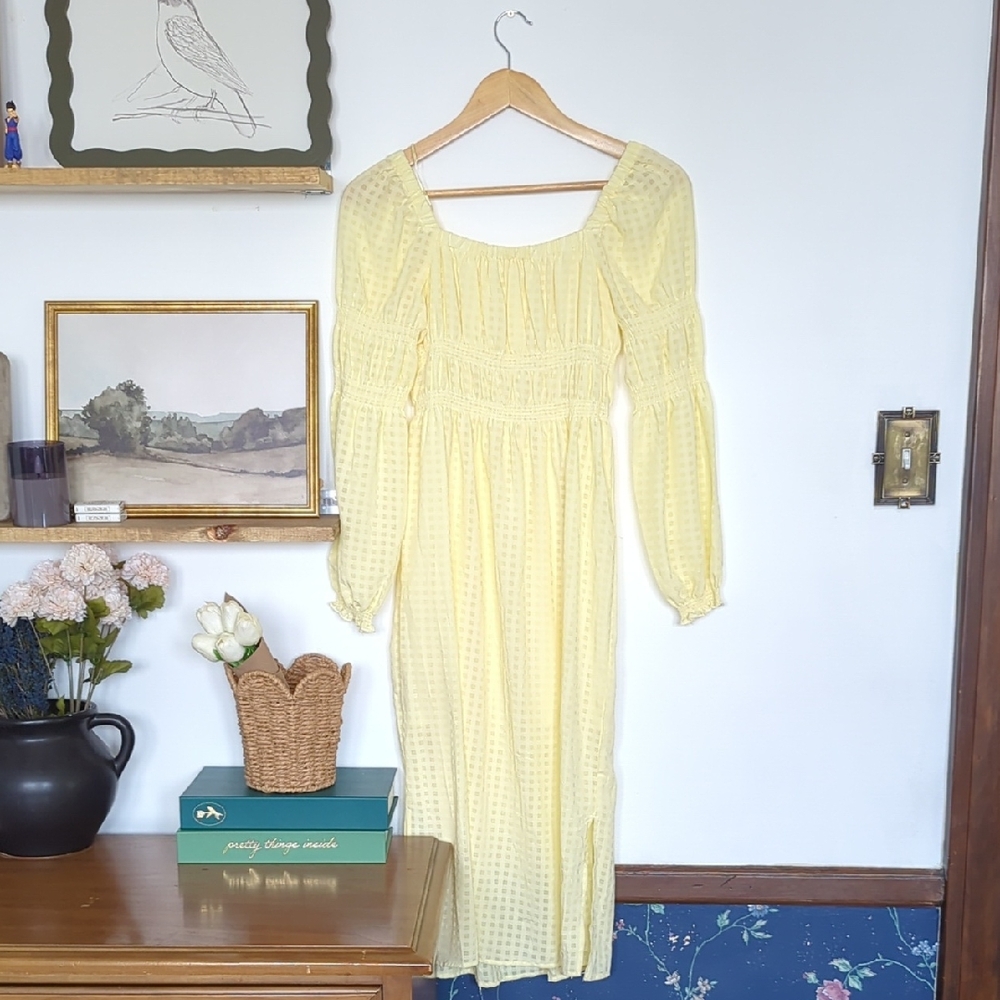 🪞 Shein Elegant Yellow Women's Dress Size XS